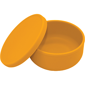 Salling silikone skål med låg - gul