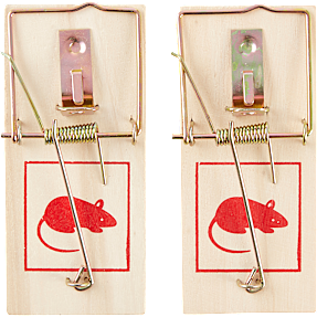 Grouw musefælde 2 stk - træ