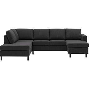 Oslo højrevendt U-sofa - mørkegrå