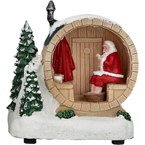 Julefigur med LED lys til nisselandskab H: 10 cm - flere varianter - assorteret