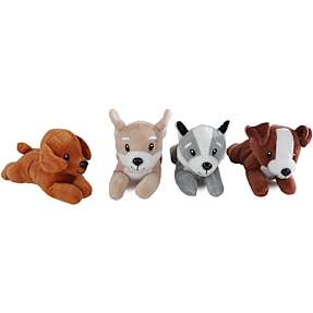 Bamser 20 cm - hund - flere varianter - assorteret