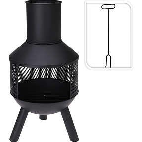 Faro havepejs med 3 ben - sort metal