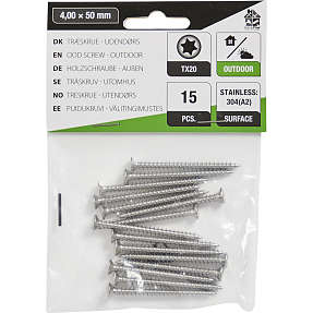 HomeFixer udendørs skruer 4x50 mm 15 stk