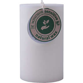 Windsor bloklys ren stearin 7x12 cm - hvid