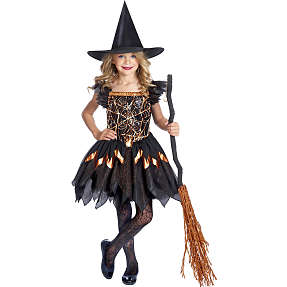 Halloween edderkoppeheks kostume str.  164