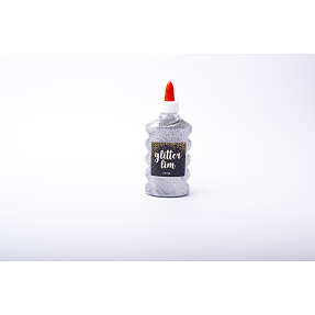 Glitter lim - 177ml sølvfarvet