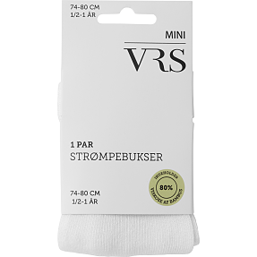 VRS baby strømpebukser str. 0-½ år - hvid