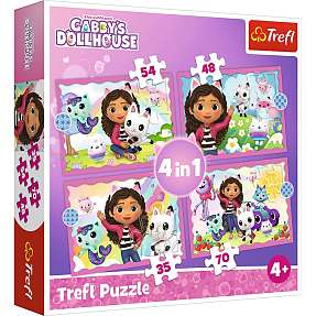 Gabbys Dollhouse puslespil - 35, 48, 54 og 70 brikker