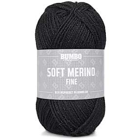 BUMBO Soft Merino Fine Uldgarn - Sort 1114