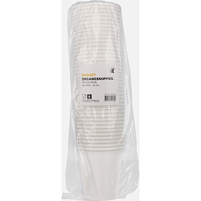 Budget engangskrus 21 cl 40-pak - hvid