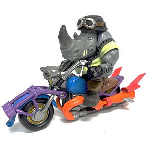 Turtles Mutant Mayhem Rocksteady Cycle figur
