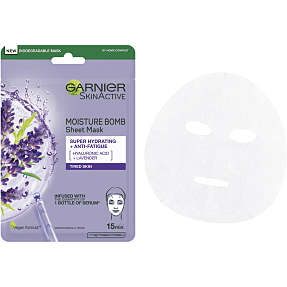 Ansigtsmaske med lavendel og hyaluronsyre