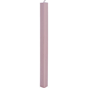 Firkantet stagelys 2,2x24 cm - rosa
