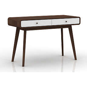 Caitlin skrivebord - valnødlook og hvid