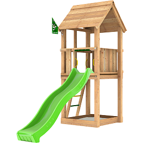 Club legetårn inkl. grøn rutschebane