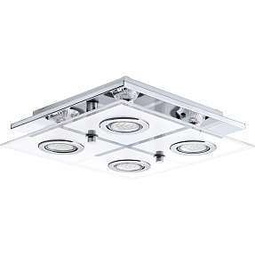 Cabo loftlampe - krom/hvid