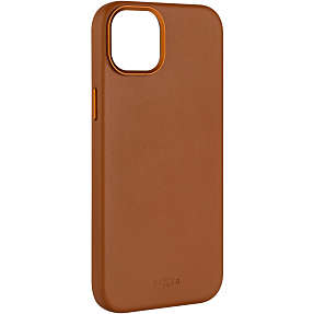 Fixed MagLeather iPhone 16 cover - Brun