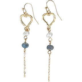 CBYH øreringe med hjerte - guldfarvet