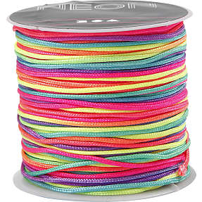 Multicolor knyttesnor 1 mm tyk - 28 meter