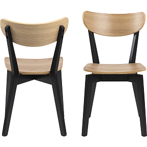 Roxby spisebordsstol - træ og sort