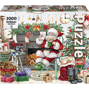 Puslespil m. juletema - 1000 brikker - flere varianter - assorteret