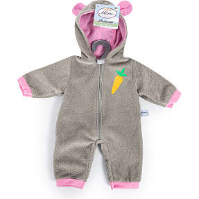 Mami Baby grå dukke heldragt 42-46 cm