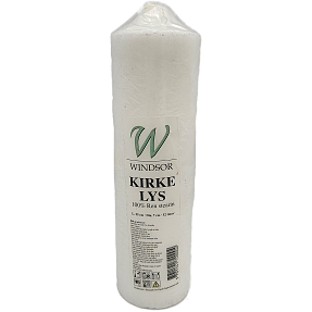 Windsor bloklys ren stearin 7x25 cm - hvid