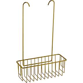 Husstål brusehylde til armatur - messing