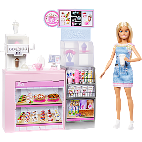 Barbie kaffebar med Barbie dukke