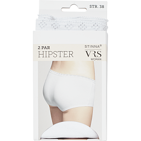 VRS dame 2-pak hipsters str. 40 - hvid