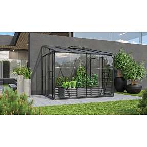 Ida 5200 drivhus, hærdet glas - sort