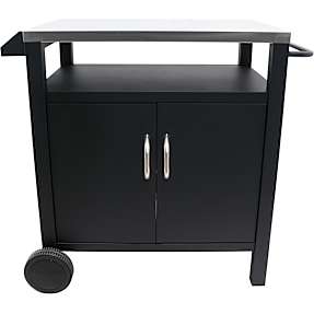 Grillbord med skab - sort