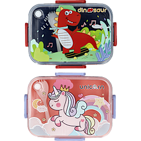 Madkasse m. ske-gaffel - flere varianter - assorteret