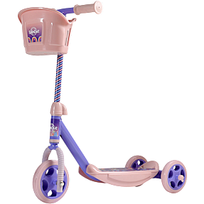 SpinOut løbehjul med 3 hjul og kurv - unicorn