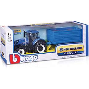 Burago traktor m. anhænger - assorteret