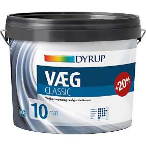 Dyrup vægmaling classic 10,8 liter - hvid