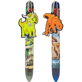 Dino World kuglepen - multifarvet – flere varianter - assorteret