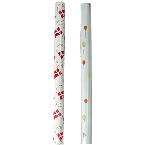 Gavepapir fødselsdagsmotiver 70 cm x 3 meter - flere varianter - assorteret
