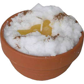 Windsor risengrødslys D:9,5 cm - Hvid