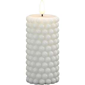 Windsor LED bloklys med knopper 6x12,5 cm - hvid