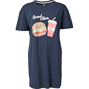 VRS dame natkjole str. L - navy