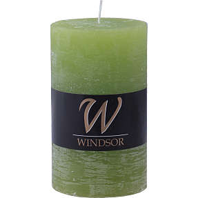 Windsor rustikt bloklys 7x12 cm - æblegrøn