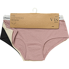 VRS teen 3-pak hipster str. 146/152 - lilla/beige/sort