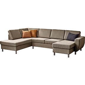Rom Nordic højrevendt U-sofa - taupe