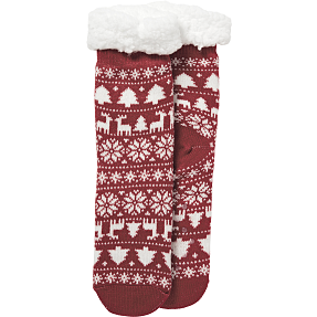 VRS dame kæmpehygge strømpe str. 35/38 - rød