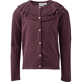 VRS børne cardigan str. 98/104 - bordeaux