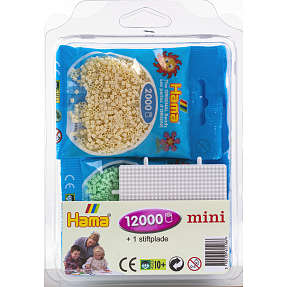 Hama mini perler 12000 stk. med stiftplade - pastelfarver