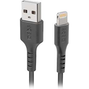 SBS USB-lightning kabel 1 meter - sort
