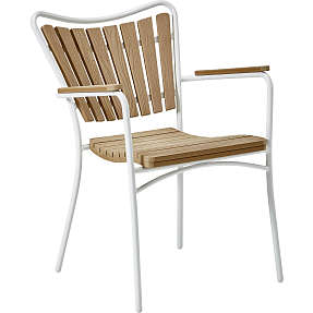 Kerteminde nonwood havestol, hvidt stel