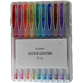 Glitter gelpenne - 10 stk. – flere varianter – assorteret